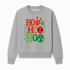 Festive Ho Ho Ho Christmas Wall Art with Snowflakes, Reindeer, and Santa Hat Design - Holiday Decor for Home or Office - Sweatshirt 1758347434229.jpg