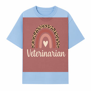 Veterinarian Rainbow Graphic Tee | Cute Animal Lover Shirt | Leopard Print Design | Pet Care Apparel | Gifts for Vet Professionals - T-shirt 1758347434255.jpg