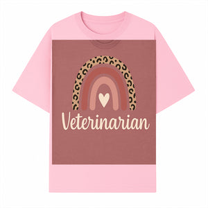 Veterinarian Rainbow Graphic Tee | Cute Animal Lover Shirt | Leopard Print Design | Pet Care Apparel | Gifts for Vet Professionals - T-shirt 1758347434370.jpg