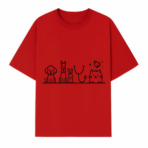 Cute Animal Clinic Logo with Dog, Cat, Rabbit, Stethoscope - Pet Care Illustration for Veterinarians and Animal Lovers - T-shirt 1758347434379.jpg