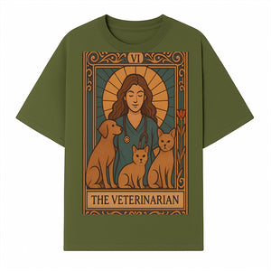 Veterinarian Art Print | Inspirational Animal Care Illustration | Pet Lover Wall Art | Veterinary Nurse Decor | Dog Cat Artwork - T-shirt 1758347434473.jpg