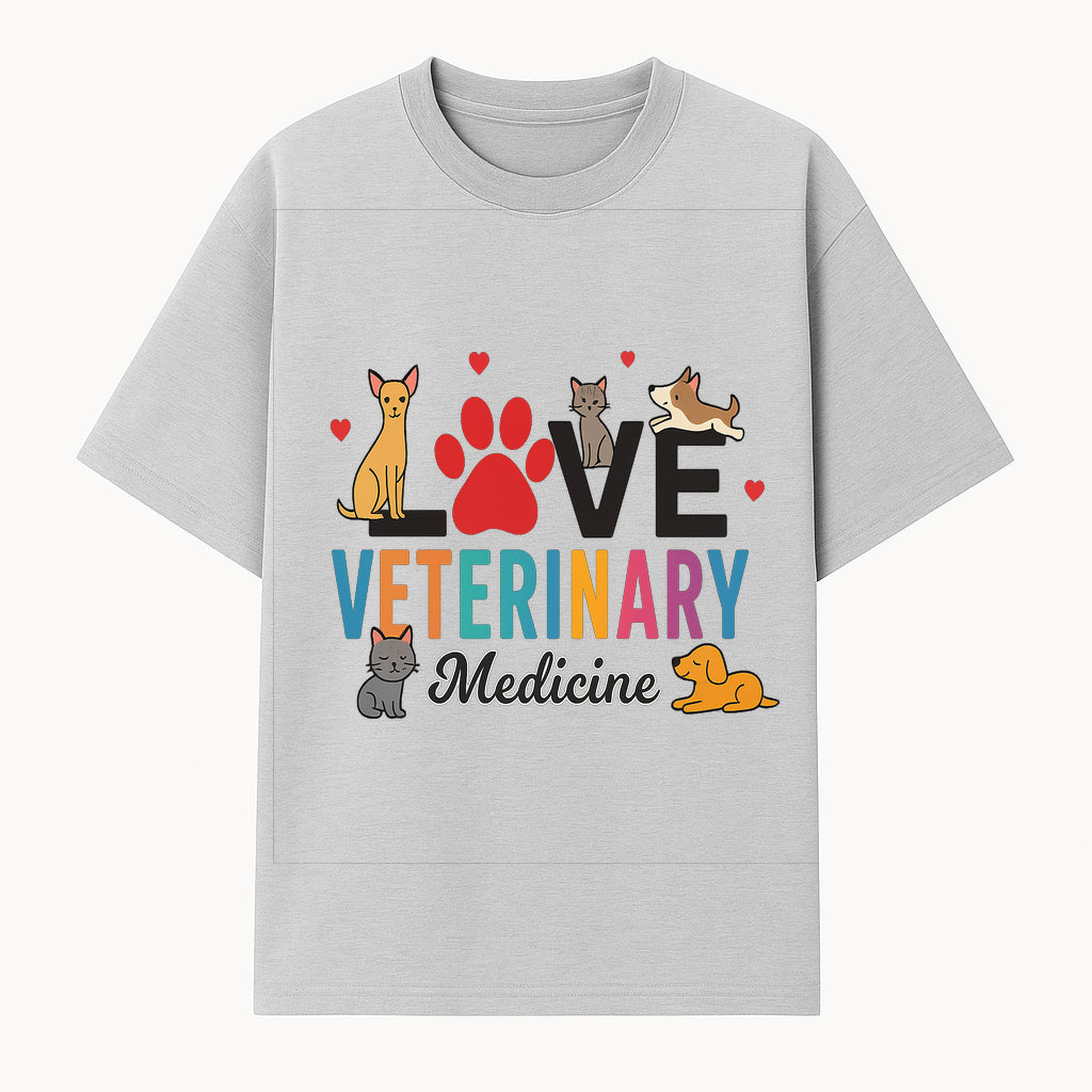 Love Veterinary Medicine Wall Art - Colorful Pet-Themed Decor for Animal Lovers - T-shirt 1758347434477.jpg