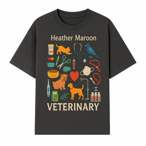 Veterinary Themed Art Print with Pets, Medical Tools, and Colors - Ideal for Animal Lovers and Veterinary Professionals - T-shirt 1758347434542.jpg