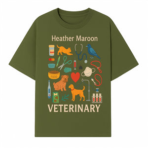 Veterinary Themed Art Print with Pets, Medical Tools, and Colors - Ideal for Animal Lovers and Veterinary Professionals - T-shirt 1758347434653.jpg