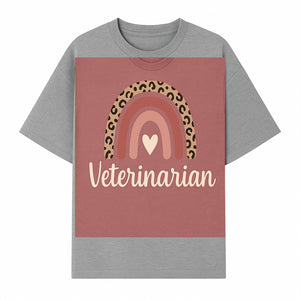 Veterinarian Rainbow Graphic Tee | Cute Animal Lover Shirt | Leopard Print Design | Pet Care Apparel | Gifts for Vet Professionals - T-shirt 1758347434891.jpg