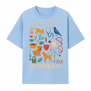 Veterinary Themed Art Print with Pets, Medical Tools, and Colors - Ideal for Animal Lovers and Veterinary Professionals - T-shirt 1758347435007.jpg