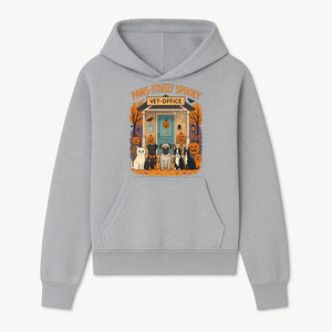 Paws-itively Spooky Vet Office Halloween Greeting Card with Cute Cats and Dogs, Pumpkin Decor, Perfect for Pet Lovers - Hoodie 1758347435089.jpg