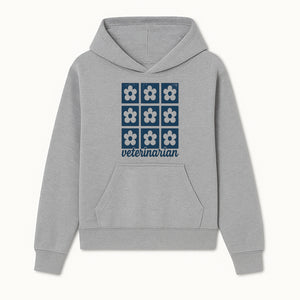 Flower Pattern Veterinarian Sign | Floral Decor for Vet Clinics | Cute Pet Office Wall Art | Veterinary Gifts for Animal Lovers - Hoodie 1758347435140.jpg
