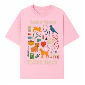Veterinary Themed Art Print with Pets, Medical Tools, and Colors - Ideal for Animal Lovers and Veterinary Professionals - T-shirt 1758347435176.jpg