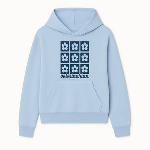 Flower Pattern Veterinarian Sign | Floral Decor for Vet Clinics | Cute Pet Office Wall Art | Veterinary Gifts for Animal Lovers - Hoodie 1758347435275.jpg