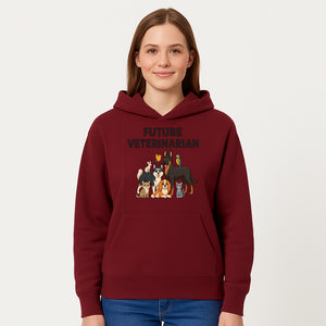 Future Veterinarian Cartoon Design with Cute Pets Dog, Cat, Bird, and More Ideal for Kids and Animal Lovers' Apparel - Hoodie 1758347435281.jpg