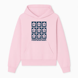 Flower Pattern Veterinarian Sign | Floral Decor for Vet Clinics | Cute Pet Office Wall Art | Veterinary Gifts for Animal Lovers - Hoodie 1758347435418.jpg