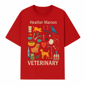 Veterinary Themed Art Print with Pets, Medical Tools, and Colors - Ideal for Animal Lovers and Veterinary Professionals - T-shirt 1758347435541.jpg