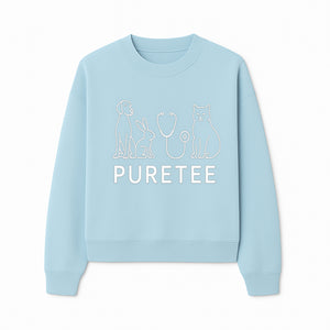 Pet Health Logo - Dog, Cat, Rabbit & Stethoscope Design - PureTee Veterinary Clinic Branding - Modern Pet Care Signage - Sweatshirt 1758347435635.jpg
