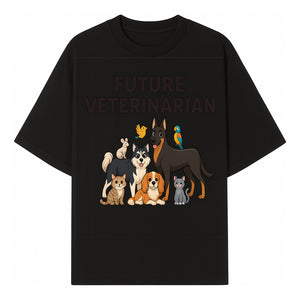 Future Veterinarian Cartoon Design with Cute Pets Dog, Cat, Bird, and More Ideal for Kids and Animal Lovers' Apparel - T-shirt 1758347435667.jpg