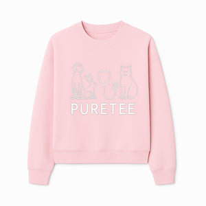 Pet Health Logo - Dog, Cat, Rabbit & Stethoscope Design - PureTee Veterinary Clinic Branding - Modern Pet Care Signage - Sweatshirt 1758347435771.jpg