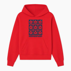 Flower Pattern Veterinarian Sign | Floral Decor for Vet Clinics | Cute Pet Office Wall Art | Veterinary Gifts for Animal Lovers - Hoodie 1758347435815.jpg
