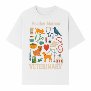 Veterinary Themed Art Print with Pets, Medical Tools, and Colors - Ideal for Animal Lovers and Veterinary Professionals - T-shirt 1758347435849.jpg
