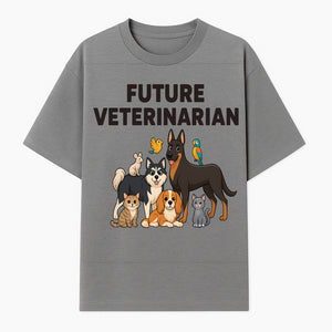 Future Veterinarian Cartoon Design with Cute Pets Dog, Cat, Bird, and More Ideal for Kids and Animal Lovers' Apparel - T-shirt 1758347436085.jpg