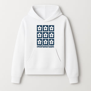 Flower Pattern Veterinarian Sign | Floral Decor for Vet Clinics | Cute Pet Office Wall Art | Veterinary Gifts for Animal Lovers - Hoodie 1758347436090.jpg