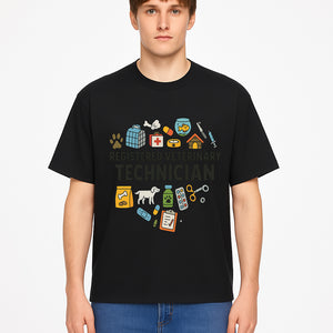 Registered Veterinary Technician Art Print - Pet Care, Animal Health, Veterinary Tools, Cute Dog & Cat Theme Decor - T-shirt 1758347436100.jpg