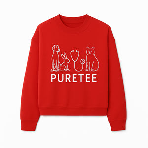 Pet Health Logo - Dog, Cat, Rabbit & Stethoscope Design - PureTee Veterinary Clinic Branding - Modern Pet Care Signage - Sweatshirt 1758347436151.jpg