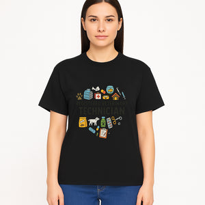 Registered Veterinary Technician Art Print - Pet Care, Animal Health, Veterinary Tools, Cute Dog & Cat Theme Decor - T-shirt 1758347436232.jpg