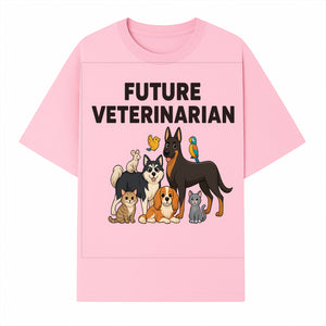 Future Veterinarian Cartoon Design with Cute Pets Dog, Cat, Bird, and More Ideal for Kids and Animal Lovers' Apparel - T-shirt 1758347436386.jpg
