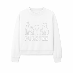 Pet Health Logo - Dog, Cat, Rabbit & Stethoscope Design - PureTee Veterinary Clinic Branding - Modern Pet Care Signage - Sweatshirt 1758347436444.jpg