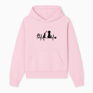 Heartbeat Pet Wall Art - Dog, Cat & Paw Print Decor - Love for Pets - Vinyl Decal for Animal Lovers - Home Decor Gift - Hoodie 1758347436582.jpg