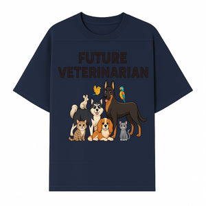 Future Veterinarian Cartoon Design with Cute Pets Dog, Cat, Bird, and More Ideal for Kids and Animal Lovers' Apparel - T-shirt 1758347436635.jpg