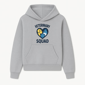 Veterinary Squad Heart Graphic T-Shirt, Pet Lovers Apparel, Dog and Cat Design, Animal Care Team, Cute Veterinary Gift - Hoodie 1758347436720.jpg