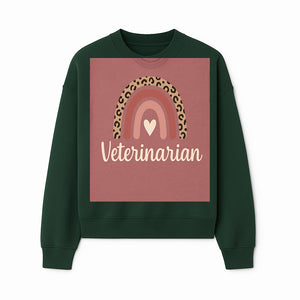 Veterinarian Rainbow Graphic Tee | Cute Animal Lover Shirt | Leopard Print Design | Pet Care Apparel | Gifts for Vet Professionals - Sweatshirt 1758347436834.jpg