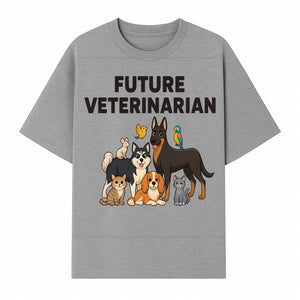 Future Veterinarian Cartoon Design with Cute Pets Dog, Cat, Bird, and More Ideal for Kids and Animal Lovers' Apparel - T-shirt 1758347436914.jpg