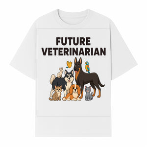 Future Veterinarian Cartoon Design with Cute Pets Dog, Cat, Bird, and More Ideal for Kids and Animal Lovers' Apparel - T-shirt 1758347437044.jpg