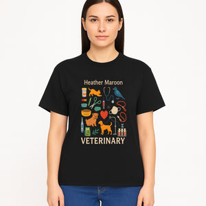 Veterinary Themed Art Print with Pets, Medical Tools, and Colors - Ideal for Animal Lovers and Veterinary Professionals - T-shirt 1758347437111.jpg
