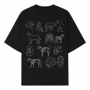 Pet Anatomy Art Print, Dog and Horse Skeleton Illustrations, Veterinary Wall Decor, Educational Animal Anatomy Poster - T-shirt 1758347437163.jpg