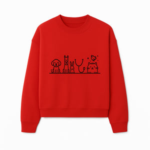 Cute Animal Clinic Logo with Dog, Cat, Rabbit, Stethoscope - Pet Care Illustration for Veterinarians and Animal Lovers - Sweatshirt 1758347437181.jpg