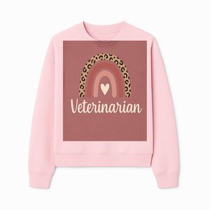Veterinarian Rainbow Graphic Tee | Cute Animal Lover Shirt | Leopard Print Design | Pet Care Apparel | Gifts for Vet Professionals - Sweatshirt 1758347437228.jpg