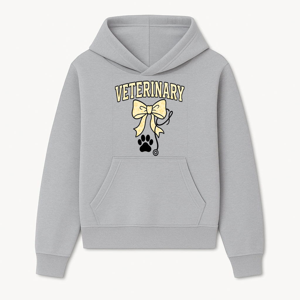 Veterinary Logo Design with Bow and Paw Print for Pet Care Businesses - Hoodie 1758347437249.jpg