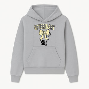 Veterinary Logo Design with Bow and Paw Print for Pet Care Businesses - Hoodie 1758347437249.jpg