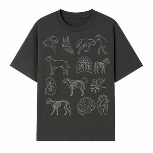 Pet Anatomy Art Print, Dog and Horse Skeleton Illustrations, Veterinary Wall Decor, Educational Animal Anatomy Poster - T-shirt 1758347437276.jpg