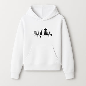 Heartbeat Pet Wall Art - Dog, Cat & Paw Print Decor - Love for Pets - Vinyl Decal for Animal Lovers - Home Decor Gift - Hoodie 1758347437291.jpg