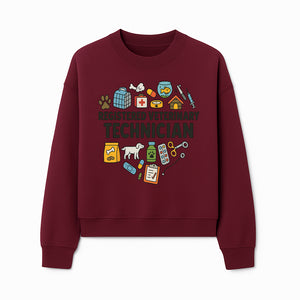 Registered Veterinary Technician Art Print - Pet Care, Animal Health, Veterinary Tools, Cute Dog & Cat Theme Decor - Sweatshirt 1758347437322.jpg
