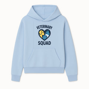 Veterinary Squad Heart Graphic T-Shirt, Pet Lovers Apparel, Dog and Cat Design, Animal Care Team, Cute Veterinary Gift - Hoodie 1758347437351.jpg