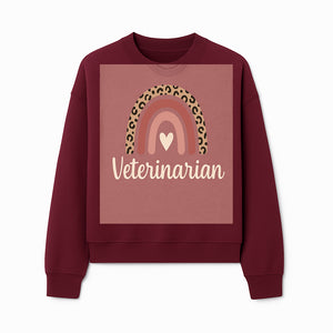 Veterinarian Rainbow Graphic Tee | Cute Animal Lover Shirt | Leopard Print Design | Pet Care Apparel | Gifts for Vet Professionals - Sweatshirt 1758347437357.jpg