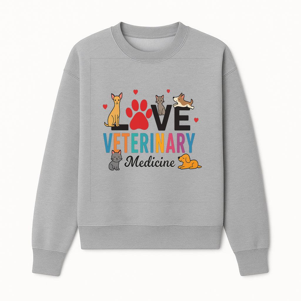 Love Veterinary Medicine Wall Art - Colorful Pet-Themed Decor for Animal Lovers - Sweatshirt 1758347437397.jpg