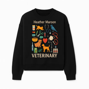 Veterinary Themed Art Print with Pets, Medical Tools, and Colors - Ideal for Animal Lovers and Veterinary Professionals - Sweatshirt 1758347437400.jpg