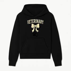 Veterinary Logo Design with Bow and Paw Print for Pet Care Businesses - Hoodie 1758347437401.jpg