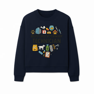 Registered Veterinary Technician Art Print - Pet Care, Animal Health, Veterinary Tools, Cute Dog & Cat Theme Decor - Sweatshirt 1758347437460.jpg